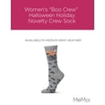 thumbnail image 2 of MeMoi Women's "Boo Crew" Halloween Holiday Novelty Crew Sock - Womens - Female, 9-11, Med Gray Heather, 2 of 7