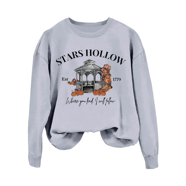 TINZ Chandail en Molleton Décontracté pour Femmes Imprimé Lettre Col Rond Manches Longues Sweat à Capuche Vêtements de Sport pour Femmes Temps Froid