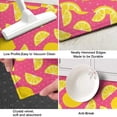 thumbnail image 3 of Yellow Lemon Fruit Slices Pink Pattern Kitchen Rug Mat,Kitchen Runner Rugs Non Skid Washable,Decorative Kitchen Floor Mats for Kitchen,Sink,Laundry,17"X47", 3 of 5