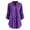 Purple, variant on ICHUANYI Women Ladies Large Size Button Solid Lace V-Neck Long Sleeve Shirt Blouse