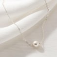 thumbnail image 4 of Collar BSGRL Pearl para mujer chapado en oro blanco de 14 quilates, 4 of 7