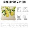 thumbnail image 5 of HENGT &nbsp;Fruit Pillow Covers Fresh Lemon with Green Leaf Decorative Pillow Cover Square &nbsp;Pillowcase Decor Indoor Outdoor Home Couch, 5 of 5