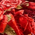 thumbnail image 2 of Unbranded 2 Ply Rose Crystal Velvet Blanket 2 Double-sided Design Blanket 7.5-8.5lbs Burgundy King, 2 of 5