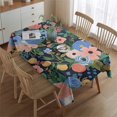 thumbnail image 2 of Pioneer Flower Floral Print Pattern Rectangle Tablecloth 60"x84",Waterproof Polyester Rectangle Table Cloth, Wipeable Spillproof Polyester Tablecloth for Dining, Camping, Indoor and Outdoor, 2 of 5