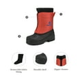 thumbnail image 2 of Dream Pairs Boys Girls Kids Warm Waterproof Snow Boots Winter Outdoor Snow Boots KSTAR RED Size 5, 2 of 5