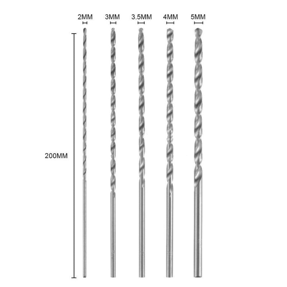 #48 Taper Length Long Straight Shank Drill Bit .0760 pack of 5 High Speed Steel 