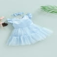 thumbnail image 3 of Little Girls Sweet Style Dress  Mesh Splicing Princess Skirt, 3 of 9