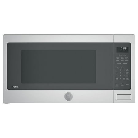 GE Profile 2.2 Cubic Foot Countertop Microwave, Gray (Certified Refurbished)