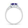 thumbnail image 2 of ANGARA Natural Oval 1.25 ct Tanzanite and Diamond Bridal Set in 14K White Gold for Women (Size-8x6mm) | December Birthstone, Birthday, Anniversary, Jewelry Gift for Women | Natural Tanzanite Ring, 2 of 8