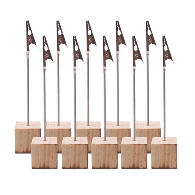 Bearachild 10pcs Card Holder Picture Frame Decorations Stand Part Banquet Ornament Tabletop Displaying Rack Desktop Wedding Holders Memo Type1