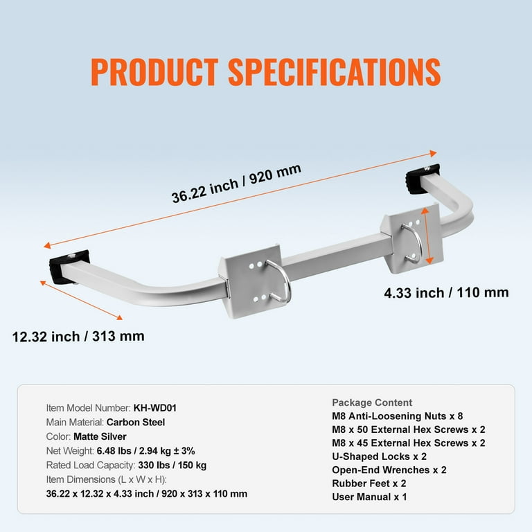 KFFKFF Extendable Ladder Stabilizer with U-Lock Clip photo 7