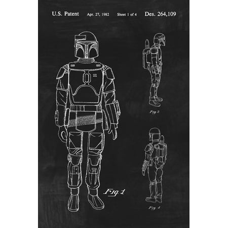 Star Wars Boba Fett Patent Art Print