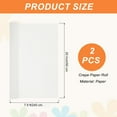 thumbnail image 2 of Uxcell 2Pcs Crepe Paper, 7.9ft Long 20 Inch Wide White Crepe Paper Roll, 2 of 7