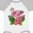 thumbnail image 4 of Inktastic Flamingo with Tropical Flowers Boys or Girls Baby Bodysuit, 4 of 5