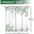 thumbnail image 5 of Spring Floral Shower Curtain with 12 Hooks Green Leaves Shower Curtain Set for Bathroom, Watercolor Boho Bath Curtain Set, Waterproof Fabric Shower Curtain, 5 of 6