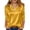 Yellow #058, variant on Dressy Tops for Women 3/4 Sleeve Silk Satin Blouses Business Work T Shirts Loose Fit Cowl Neck Spring Summer Outfits 2026 Gray L