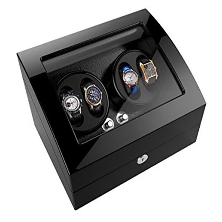 CNMODLE Quiet Automatic Rotation 4+6 Watch Winder Case Display Box Luxury Storage Holder Organizer Case Perfect Gift