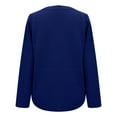 thumbnail image 5 of Women's Sweaters, Fall Sweaters For Women Knit Sweater Boutique Trendy Women's Rainbow Interchromatic Splicing Temperament Loose Sweater Color Sweater Tunic Sweatshirt Xl Fashion (M, Navy) TBKOMH, 5 of 5