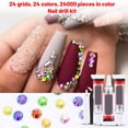 thumbnail image 4 of 3mm DIY Resin Rhinestone Kit - 24-Color Bedazzling Set for Crafts, Shoes & Nail Art, Complete Diamond DIY Kit with Glue, Pickup Pen & Tweezers, Rhinestones for Bedazzling for Crafting Book Shoes(A), 4 of 7