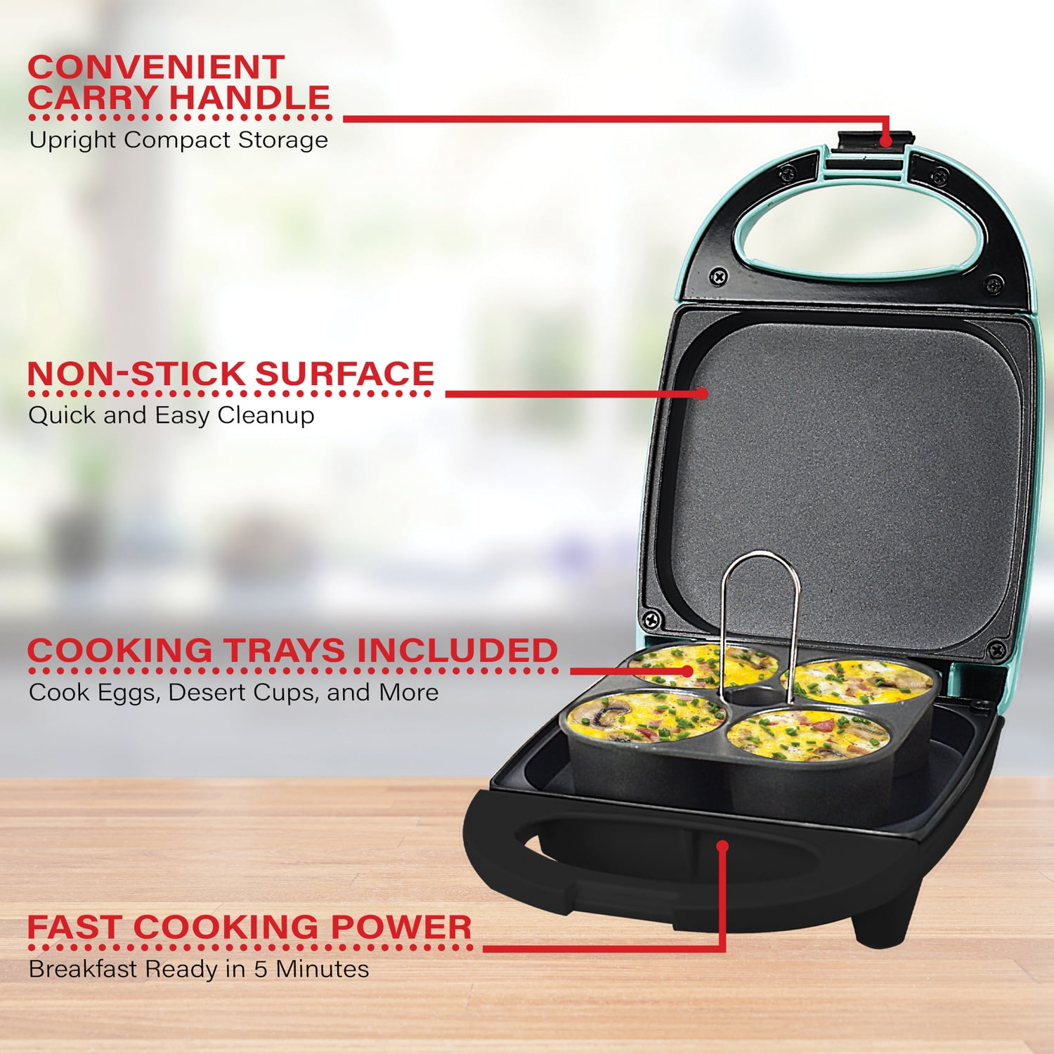 Brentwood Ts-256bl 530-Watt Mini Sous Vide-Style Egg Bite Maker - Blue