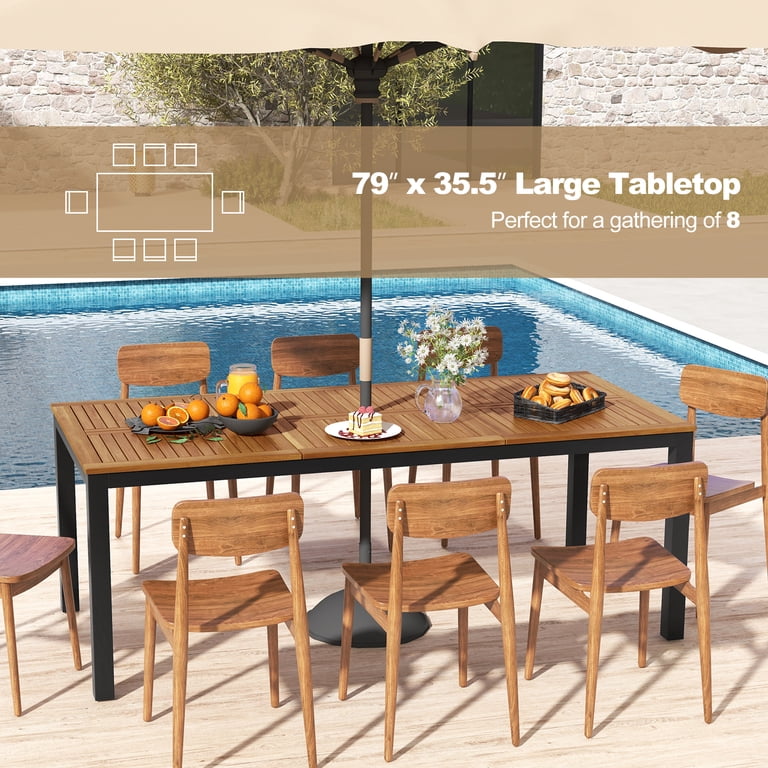 Glas Costway balkontafels Met parasolgat