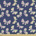 thumbnail image 2 of Ambesonne Animals Fabric by the Yard Upholstery, Psychedelic Butterflies, 3 Yards, Multicolor, 2 of 5