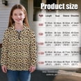 thumbnail image 7 of Uorisanigo Girls Half Zip Pullover Sweatshirt Oversized Quarter Zip Pullover Sweatshirts Fall Trendy Brown Cheetah Leopard Print Long Sleeve Shirts Top for Vacation Shopping Exercise Wear, 7 of 7