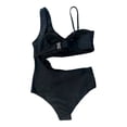 thumbnail image 2 of Traje de Baño Ocean Pacific para Mujer Tankini, Estilo Asimétrico, Tirante Ancho Negro Talla CH 2 Piezas, 2 of 4