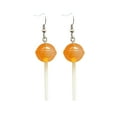 thumbnail image 3 of Boucles d'Oreilles de Mariage pour Femmes, Boucles d'Oreilles en Résine Stéréo Rondes, Boucles d'Oreilles Sucette Longues pour Femmes, 3 of 8