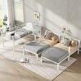 thumbnail image 3 of Triple Bunk Bed for 3, Metal Twin/Twin XL Over Twin and Twin Bunk Bed can Converts to 3 Separate Twin Beds, Space-Saving Bunk Bed for 3, Heavy Duty Triple Bed for Teens, Guest Rooms(White）, 3 of 9