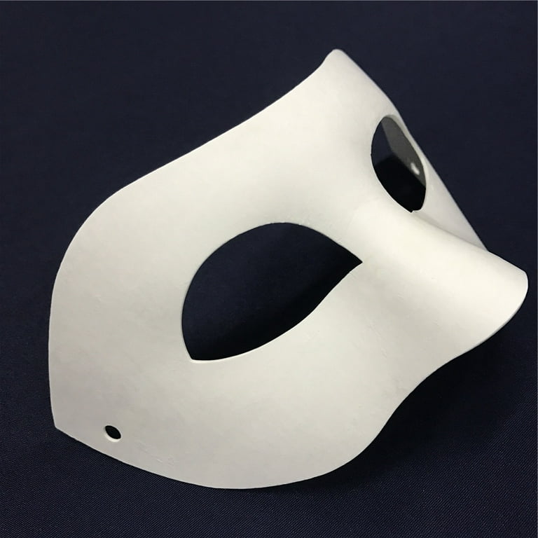 100 Pack White Paper Eye Masks, Plain Masquerade Mask Blank Masks Decorate  for