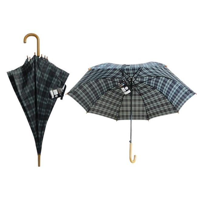 50" Vintage Tartan Plaid Umbrella Women Anti-UV Compact Folding Rain Parasol 