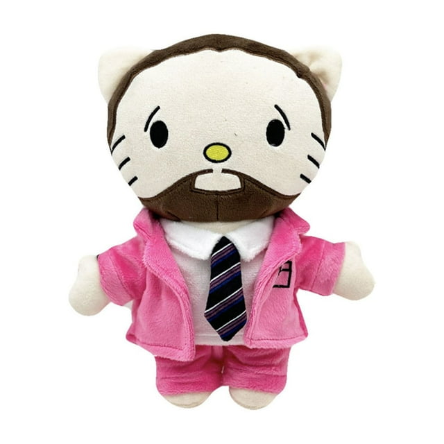 Hello Kitty Mac Miller Plush Toy, Hello Kitty 50th Anniversary Commemoration Doll, Cute Cat Hello Kitty Stuffed Animals Pillow Plush,Singer Figure Doll for Kids Christmas Birthday Gift Boys Girls