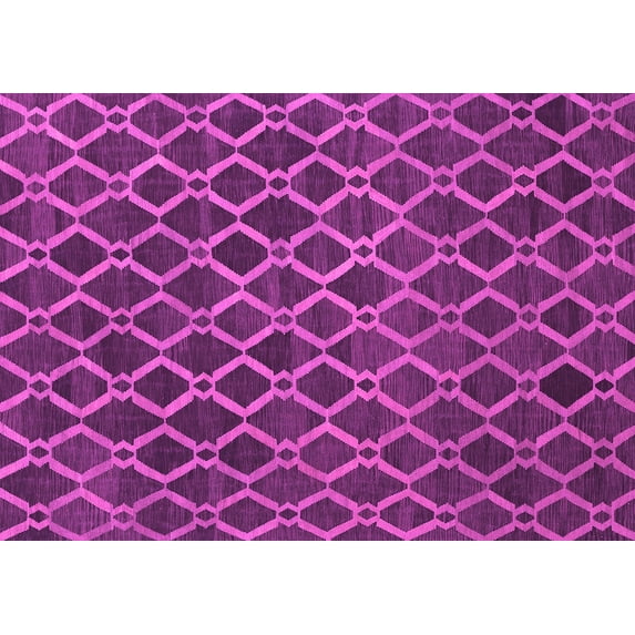 Ahgly Company Indoor Rectangle Abstract Pink Contemporary Area Rugs, 8' x 12'