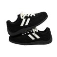 thumbnail image 7 of Womens Soft Sole Casual Walking Shoes, Retro Stripe Faux Suede Sneakers, Lace Up Fashion All-Match Daily Footwear Black 41, 7 of 7