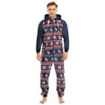 thumbnail image 1 of Pyjama une Pièce en Flanelle de Noël pour Homme, Bleu royal, 1 of 3