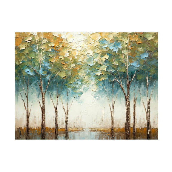 Canvas Wall Art - Sasha 'Painted Forest II' Wall Art for Living Room, Bedroom, or Office Décor by Trademark Fine Art - 19 x 14 Inches