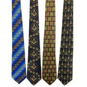 Choose From Over 20 Different Designs Steven Harris Pack Of 4 Mens Mason Compass Neck Ties Masonic Square Christian Religious Neckties