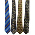 thumbnail image 1 of Choose From Over 20 Different Designs Steven Harris Pack Of 4 Mens Mason Compass Neck Ties Masonic Square Christian Religious Neckties, 1 of 1
