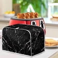 thumbnail image 3 of Yuyamidu Black Marble Stripes Toaster Cover 2 Slice Wide Slot Bread Maker Cover Dustp Cover Stain Resistant Kitchen Broiler Appliance Organizer Holder with Top Handle, 3 of 7