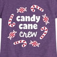 thumbnail image 3 of Instant Message - Candy Cane Crew - Toddler & Youth Girls Short Sleeve Graphic T-Shirt, 3 of 6