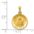 thumbnail image 3 of Auriga Fine Jewelry 14K Yellow Gold Polished and Satin St. Lucy Medal Pendant for Women (L-22mm, W-15mm), 3 of 6