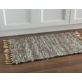 thumbnail image 2 of Linon Home DÃ©cor Verginia Berber Area Rug Collection, Brown and Blue, 3.5' x 5.5', 2 of 3