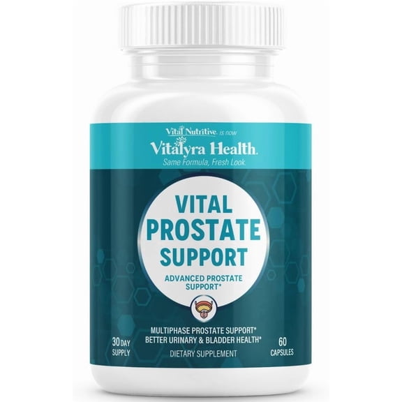 Vital Nutritive Prostate Support Supplement for Men - Saw Palmetto, Beta-Sitosterol, Pygeum & Zinc - Urinary Flow & Bladder Health - 60 Capsules