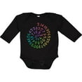 thumbnail image 3 of Inktastic Pi Day Pi Numerals in Rainbow Spiral Boys or Girls Long Sleeve Baby Bodysuit, 3 of 5