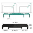 thumbnail image 7 of J JACKCUBE DESIGN Black Wood Dual Monitor Stand with Adjustable Angle Riser 2 Monitors Office Desk Organizer Computer Tabletop Screen Shelf for PC TV Laptop - MK547C, 7 of 7