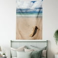 thumbnail image 3 of Driftwood Decor Tapestry, A Driftwood on the Beach and Cloudy Sky Coming Storm Digital Image, Wall Hanging for Bedroom Living Room Dorm Decor, 40W X 60L Inches, Sand Brown and Blue, by Ambesonne, 3 of 5