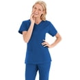 thumbnail image 1 of Bio Stretch 19027 Womens Modern Mock Wrap Solid Scrub Top, 1 of 1