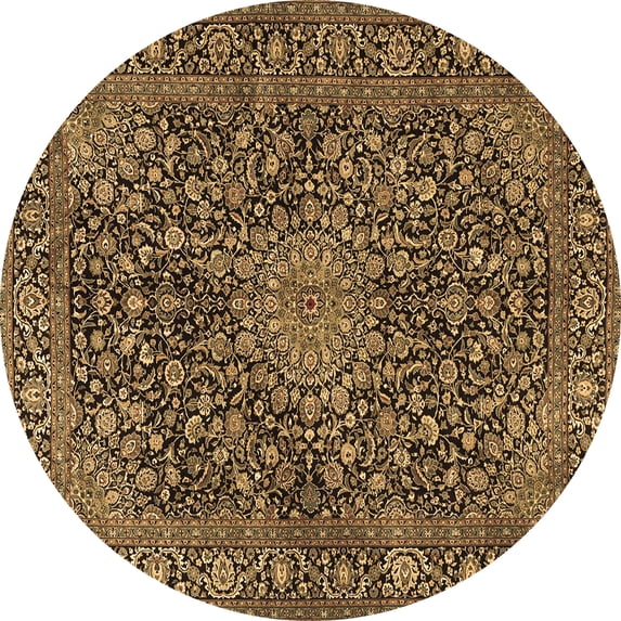 Ahgly Company Indoor Round Persian Brown Traditional Area Rugs, 5' Round