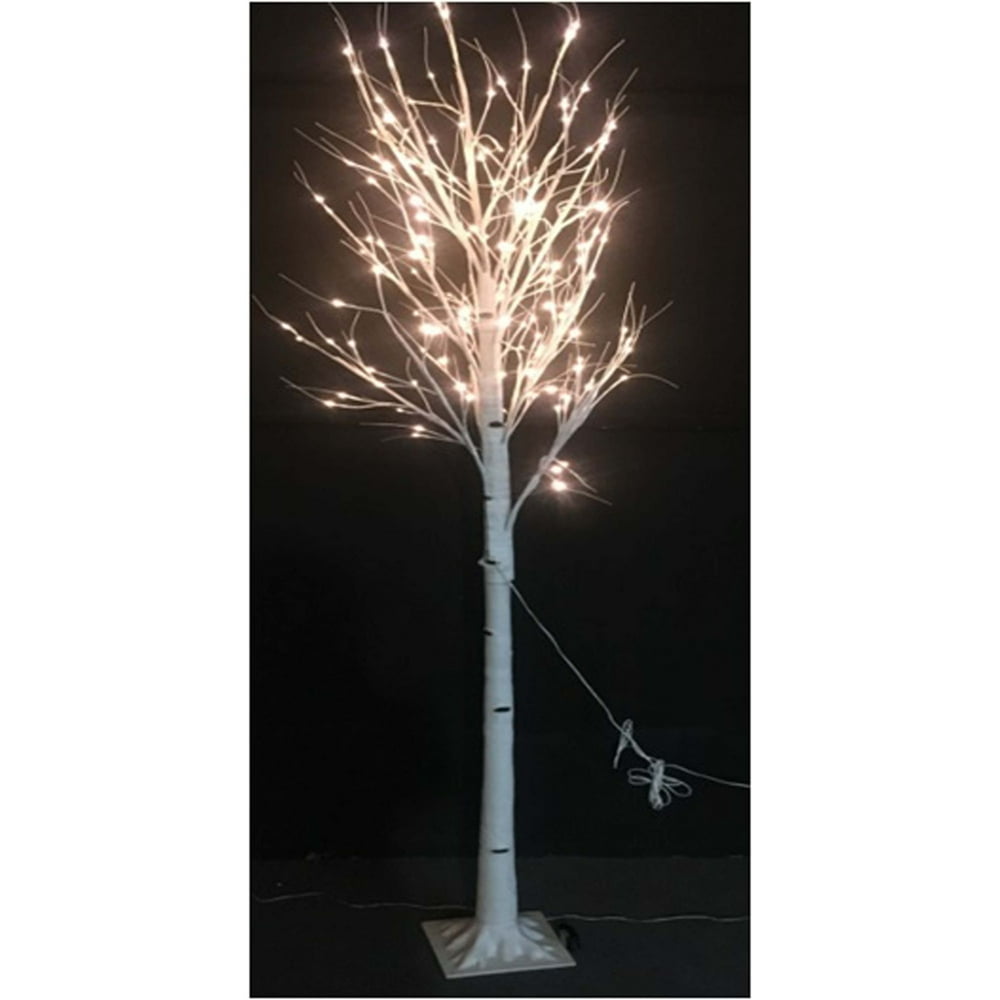 7.75' PreLit Pencil Birch Artificial Christmas Tree Warm White LED
